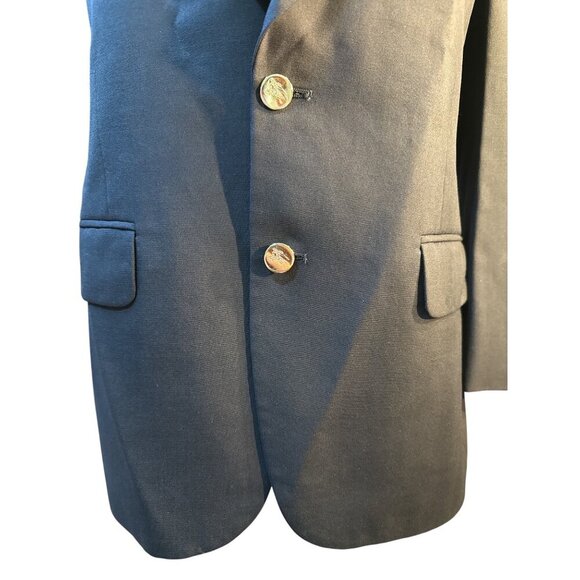Burberrys Vintage Navy Mens Wool Blazer Saks 5th Avenue Sz Missing 43"Chest EUC - Picture 2 of 10
